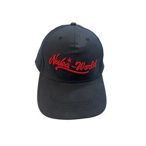 Fallout 4 Nuka-World Baseball Cap Black Red Embroidered Snapback Hat Gaming